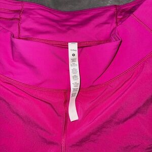 Lululemon lined athletic shorts sonic pink size 10